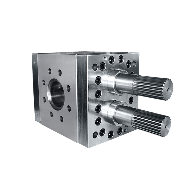 Насос расплава с двойным валом