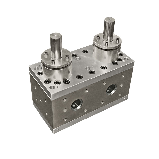 Насос расплава с двойным валом